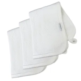 3-Pack Organic Cotton Matelasse Burp Cloths