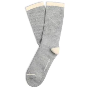 6-pack Athletique Classique 80s Rib Socks Light Grey Melange / Off White