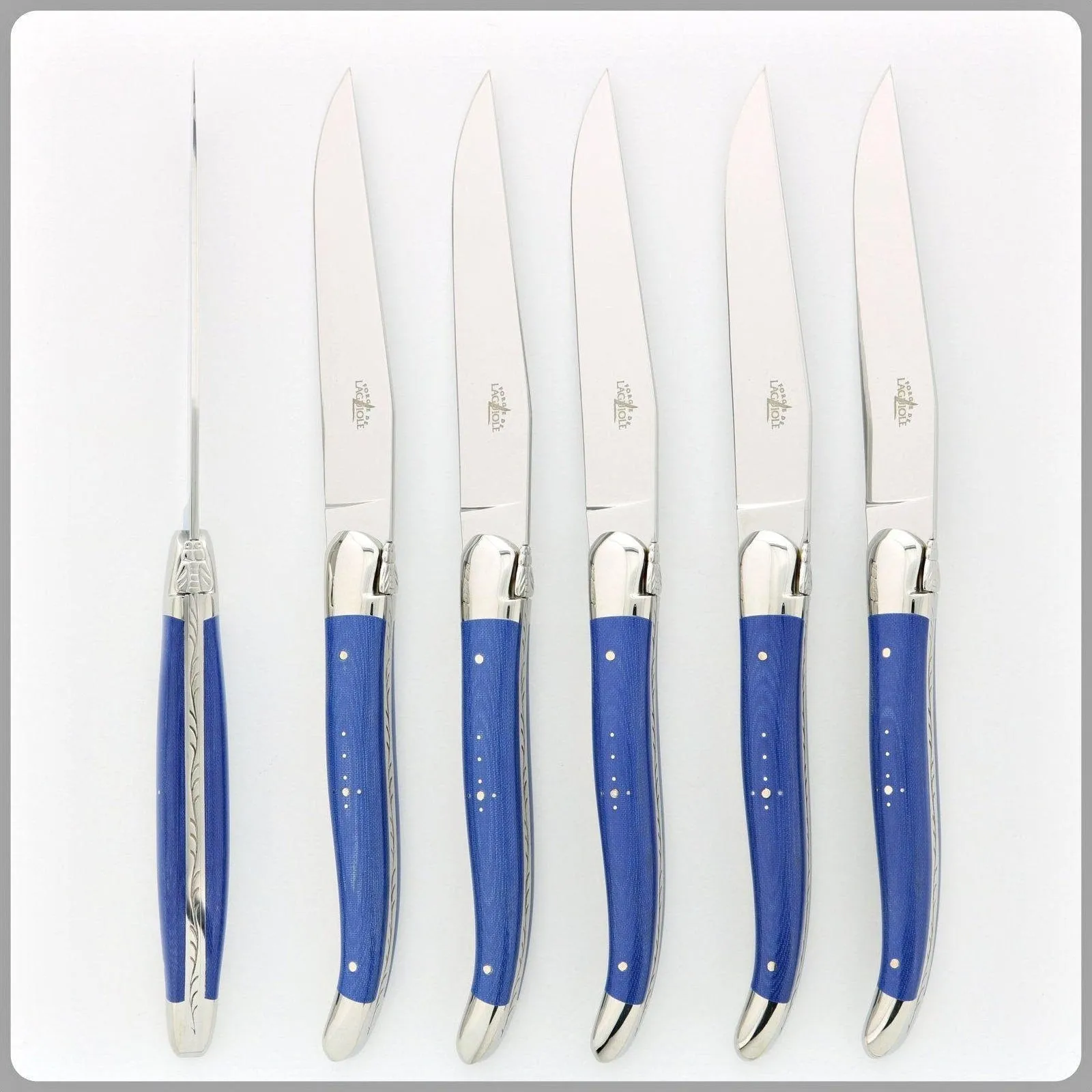 6 Piece Steak Knife Set in Fabric Series Blue