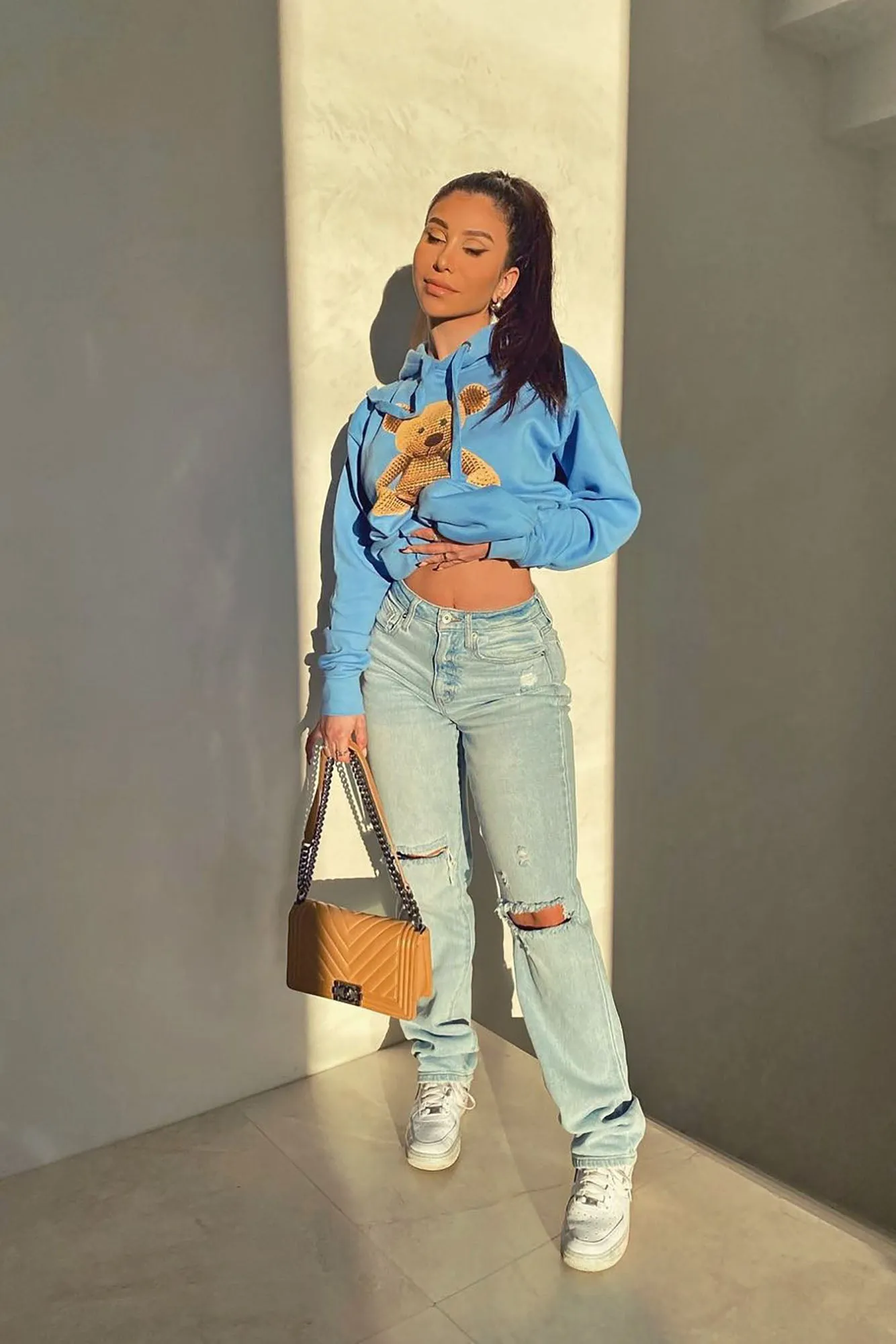 90's Nostalgia Straight Leg Jeans - Light Blue Wash