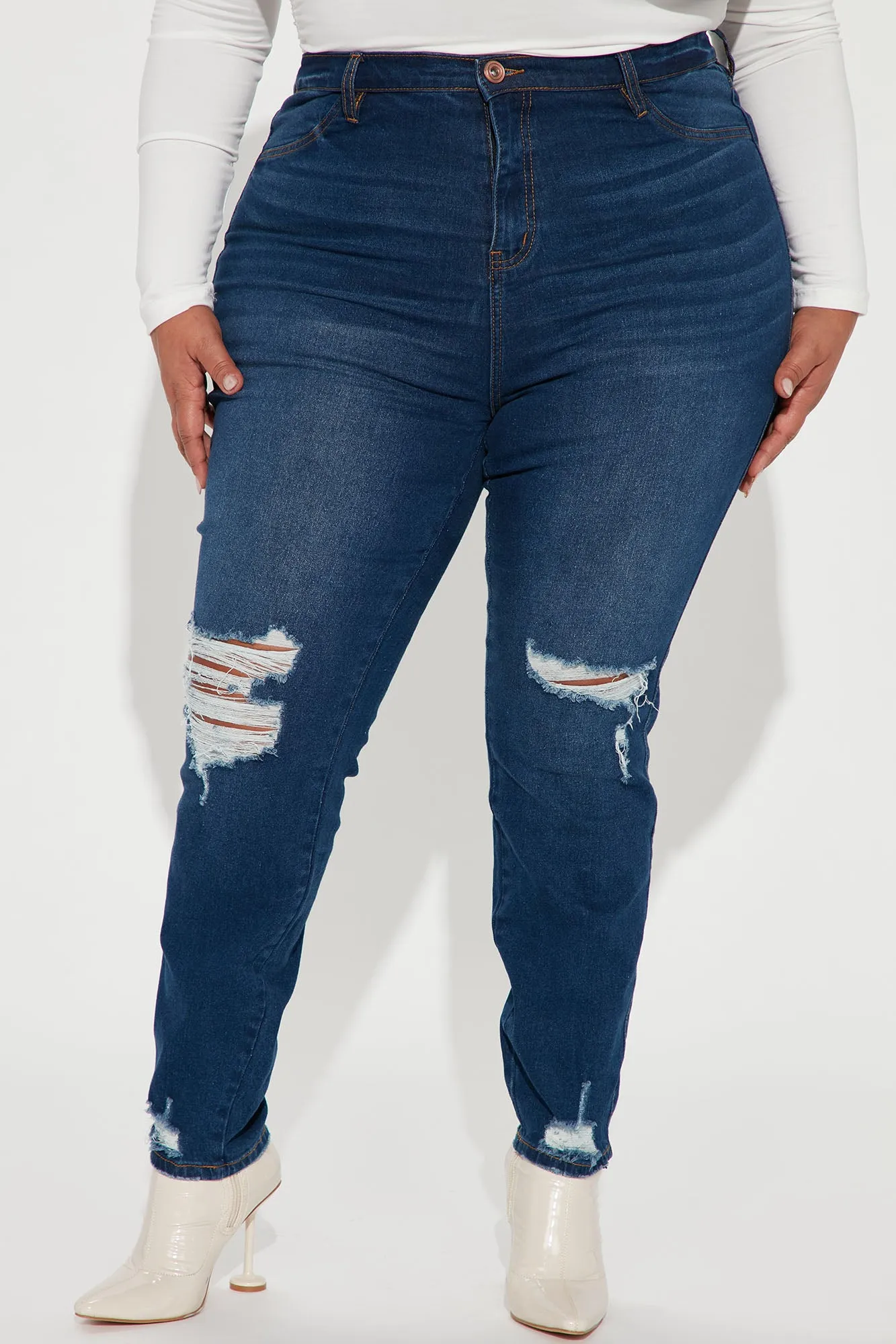 All Night Long Skinny Jeans - Dark Wash