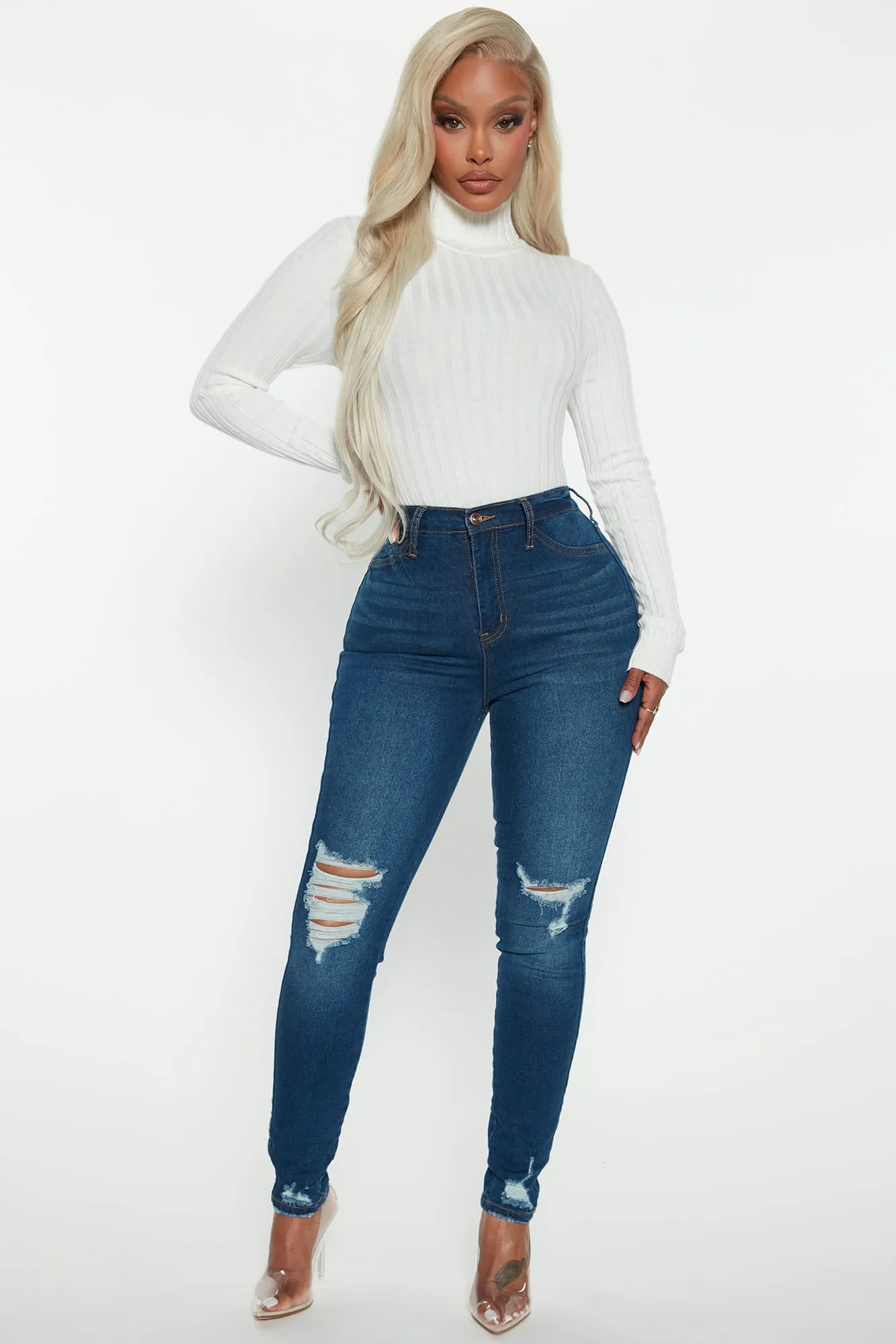 All Night Long Skinny Jeans - Dark Wash