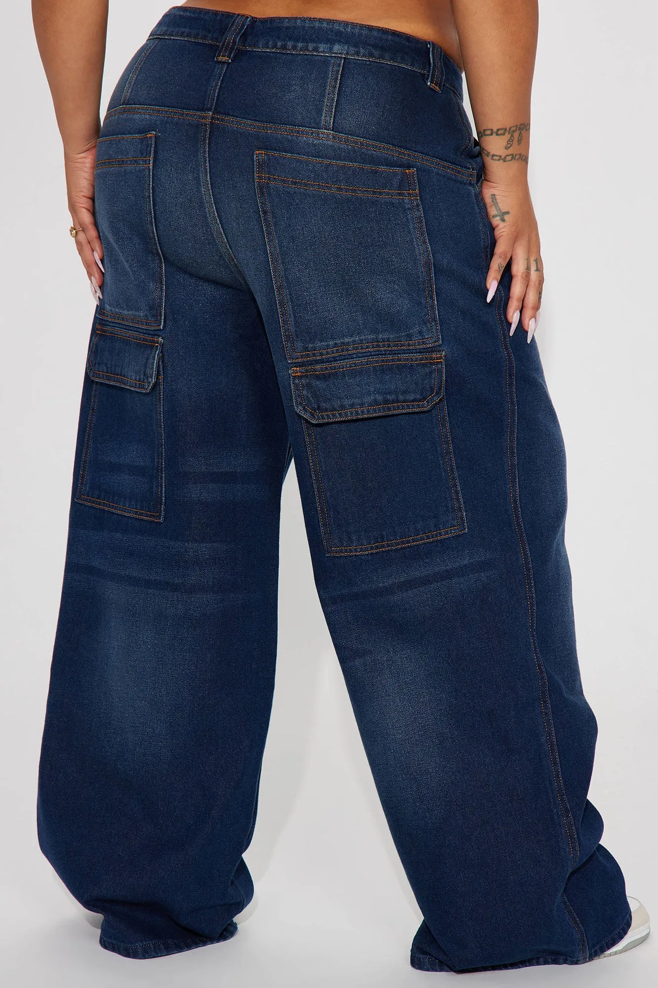 All The Rave Baggy Jeans - Dark Wash