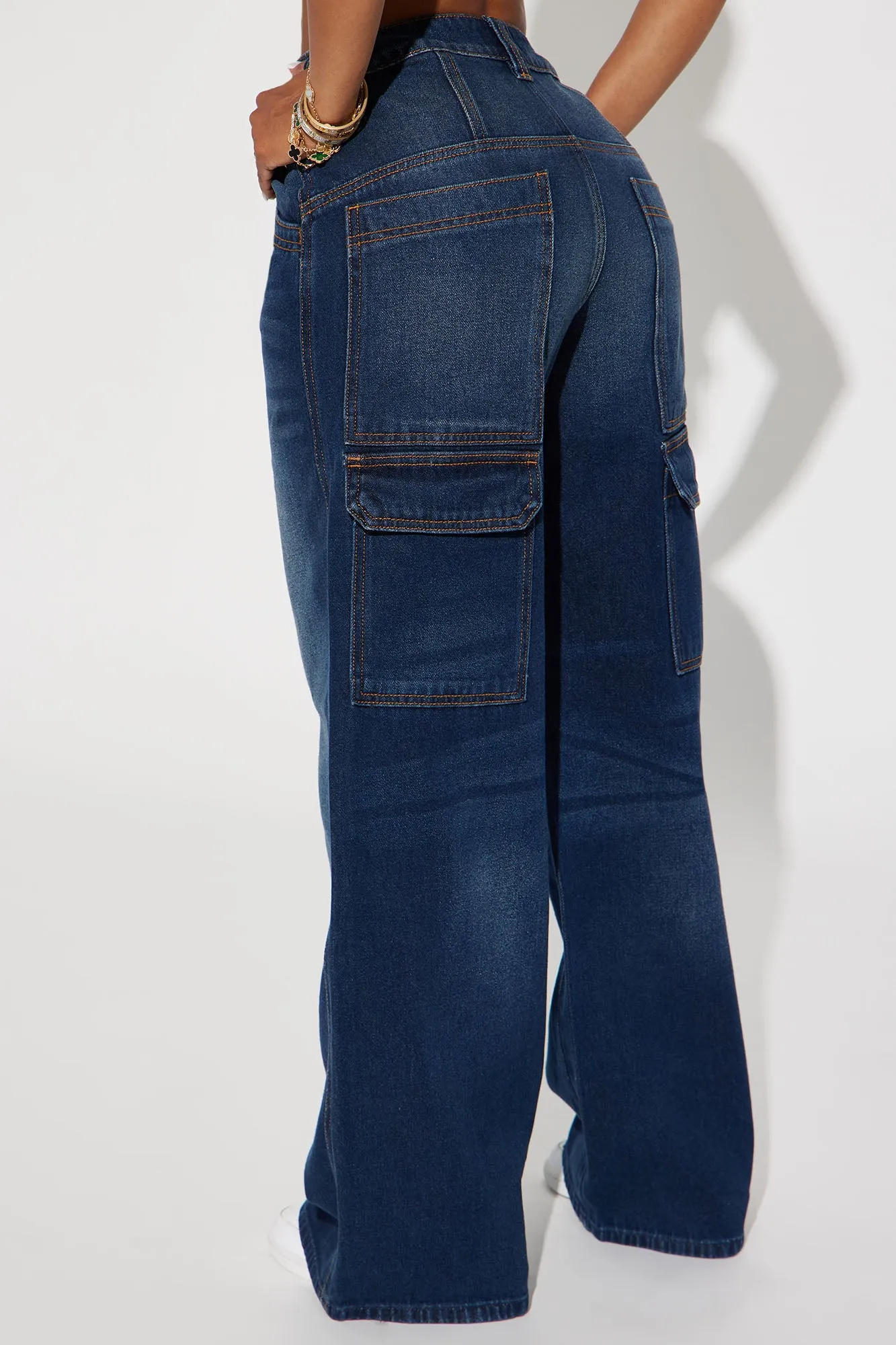 All The Rave Baggy Jeans - Dark Wash