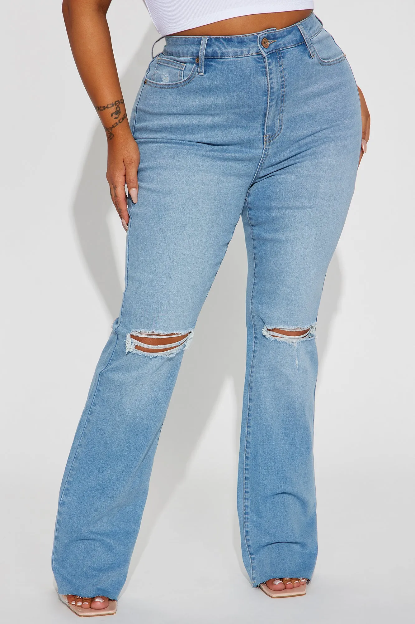 All Yours Curvy Stretch Bootcut Jean - Light Wash