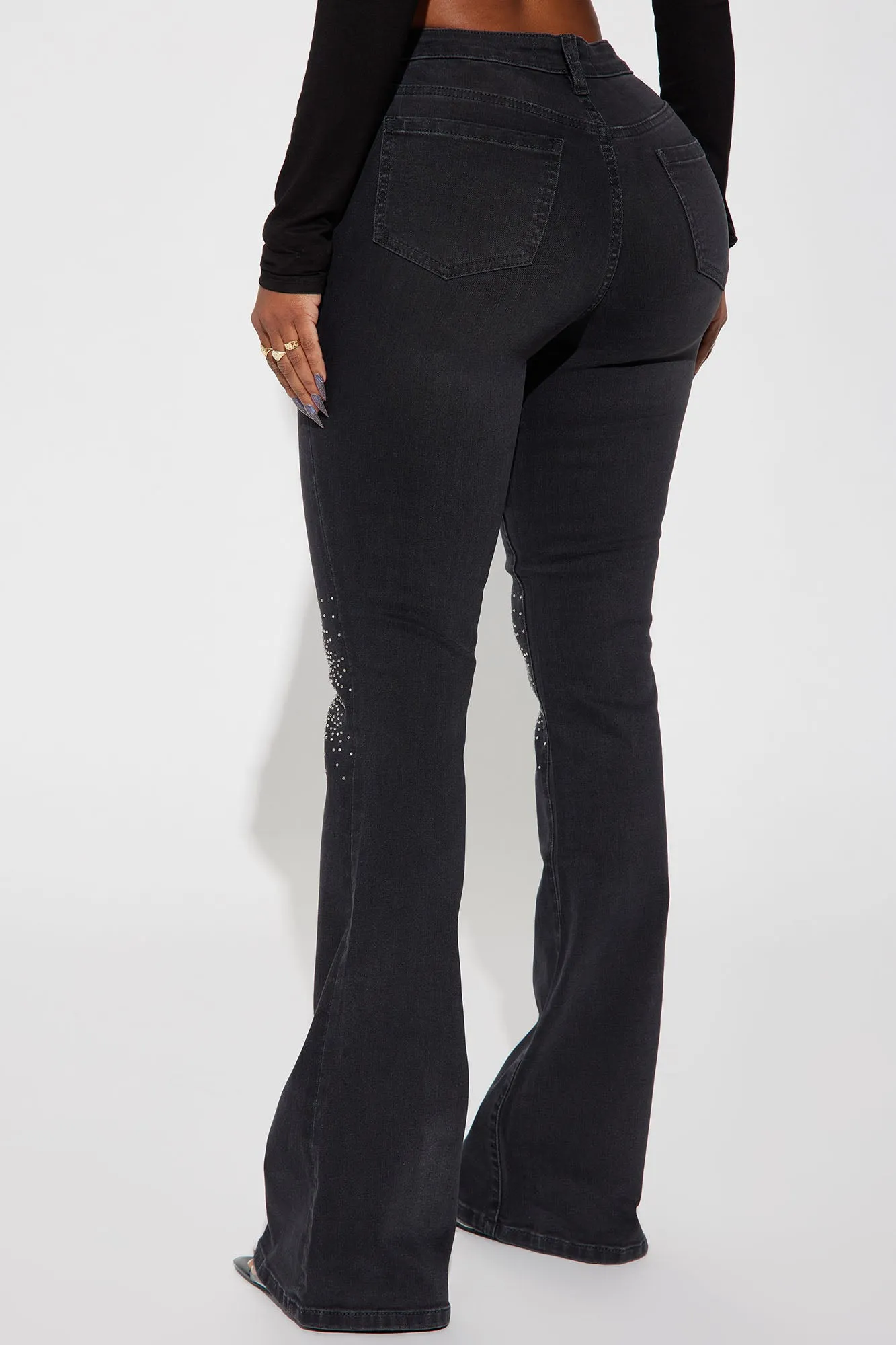 Be A Star Stretch Bootcut Jeans - Black Wash