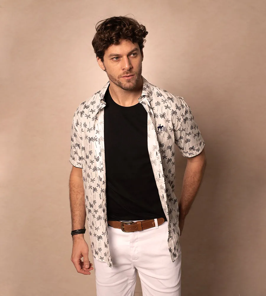 Camisa Estampada M/C Blanco Ref. 106041223