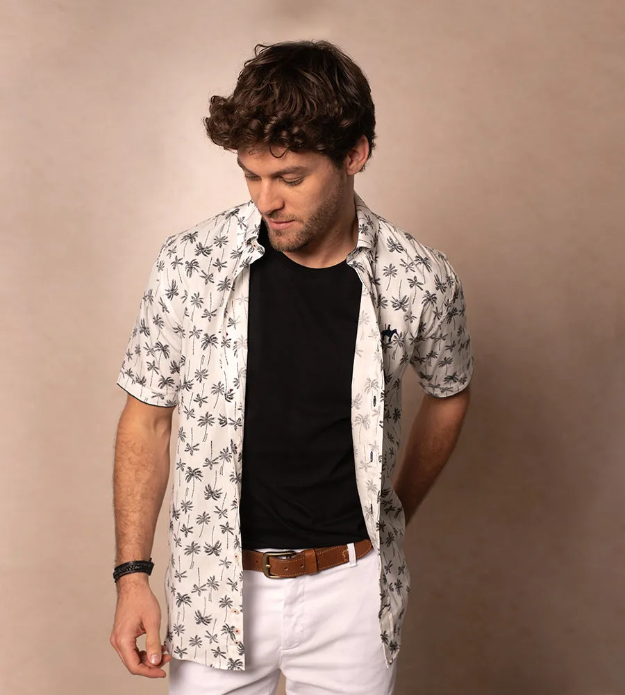 Camisa Estampada M/C Blanco Ref. 106041223