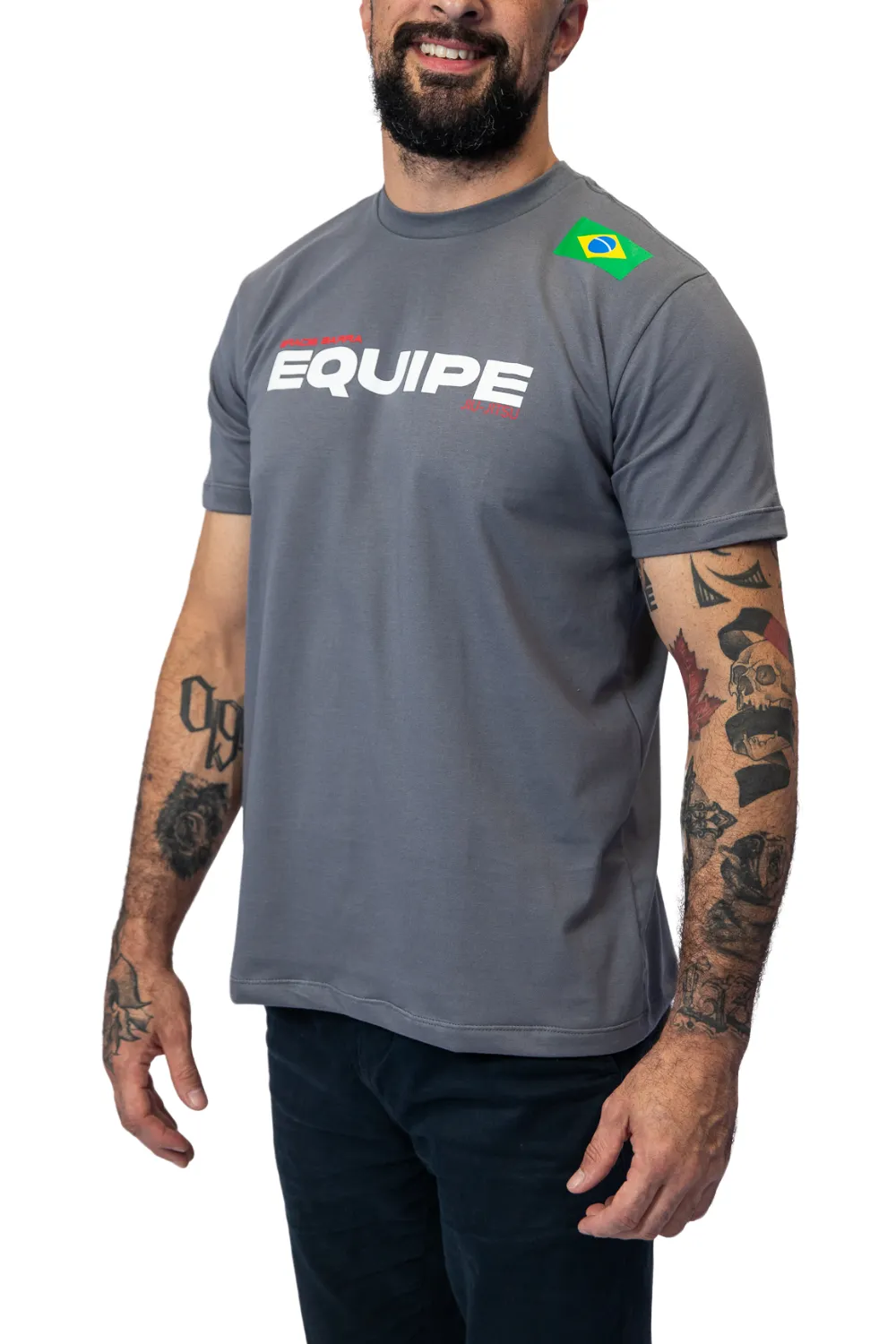 Camiseta Equipe- Cinza