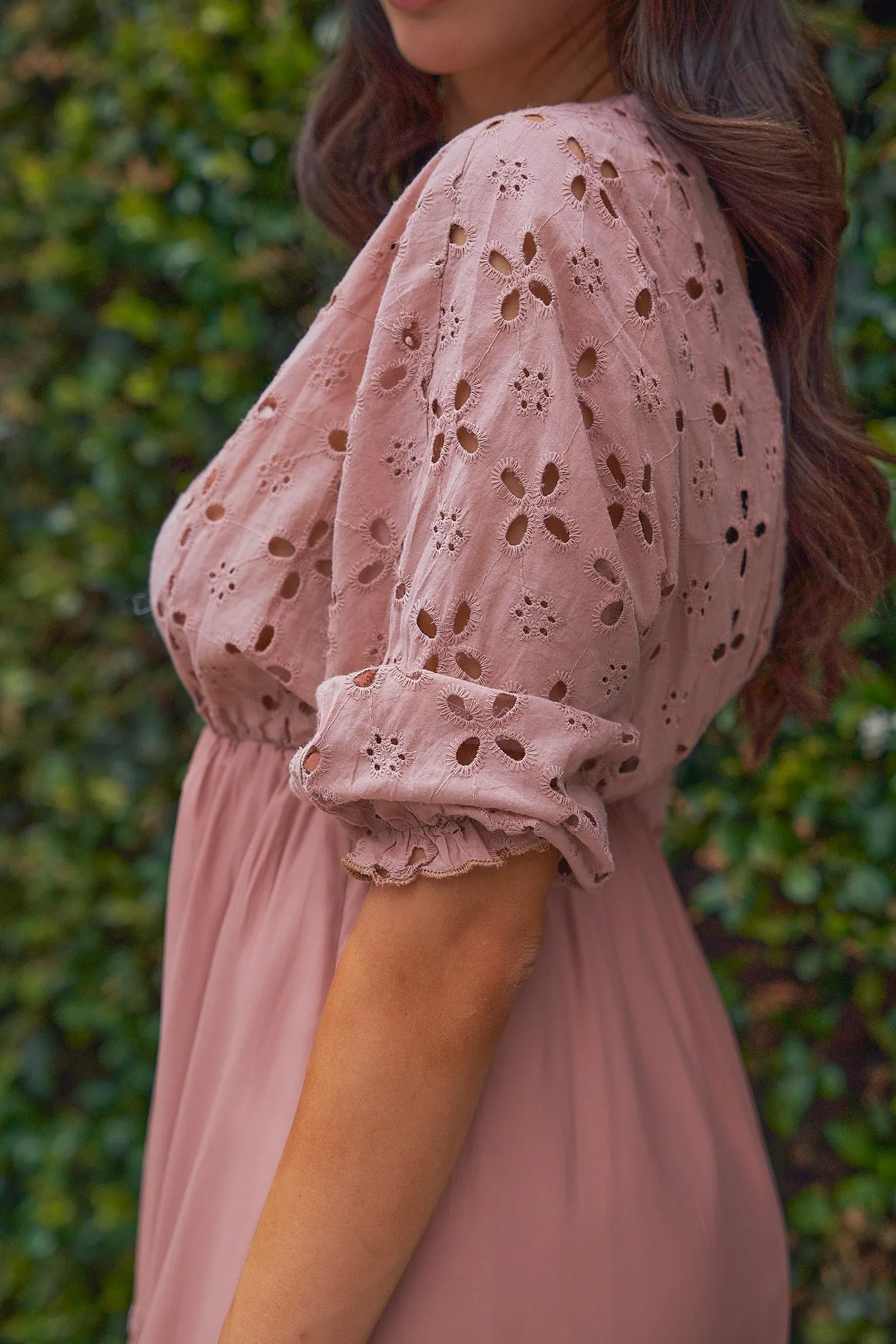 Eyelet Mini Dress