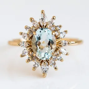 Lana Ring with Aquamarine & CZ