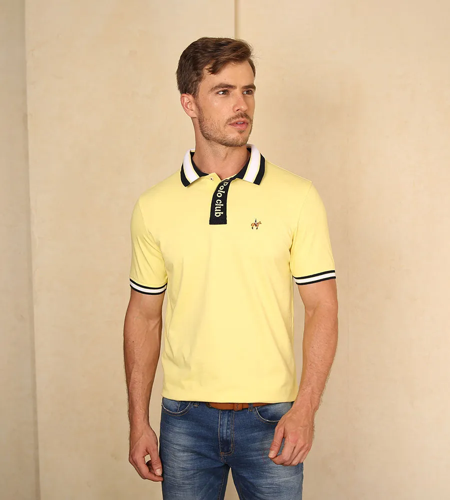 Polo Contraste Color Amarillo Claro Ref. 130060624