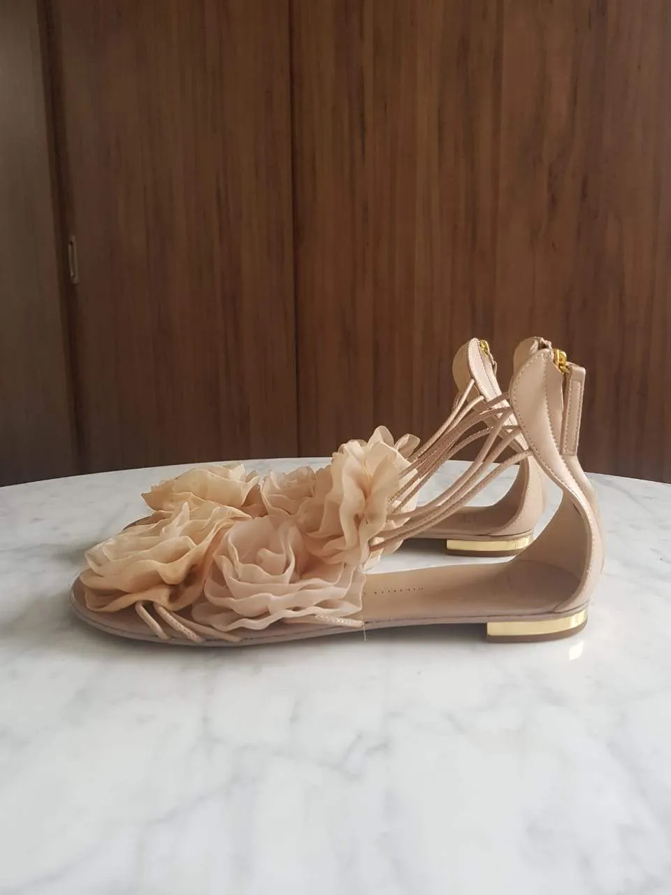 Rasteira Giuseppe Zanotti Aplicação Flores