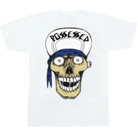 Suicidal Skates Punk Skull White T Shirt- Camiseta