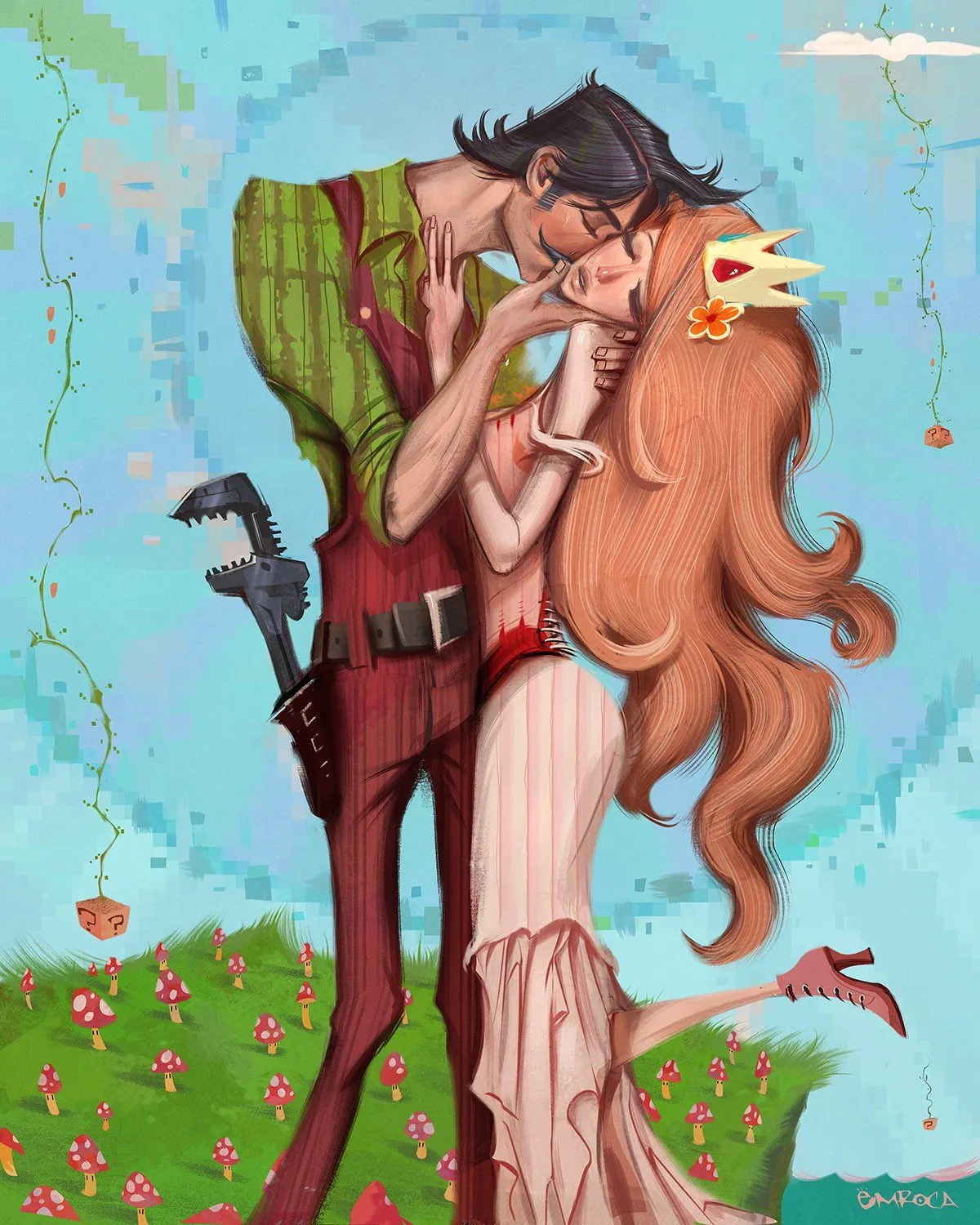 The Mushroom Kiss by Jose Emroca Flores