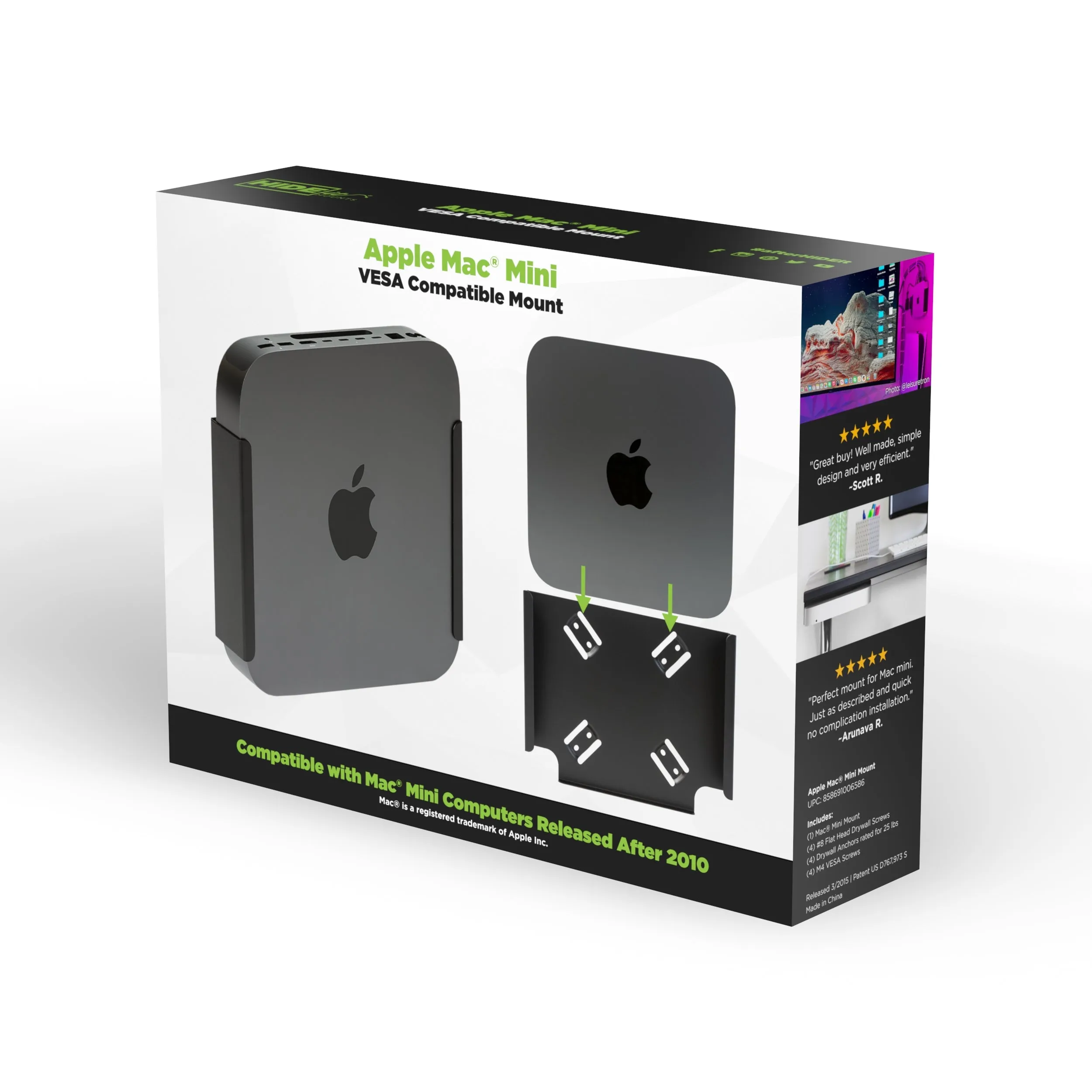 W - HIDEit MiniU Retail Packaging | Apple Mac Mini Wall Mounts in Retail Packaging